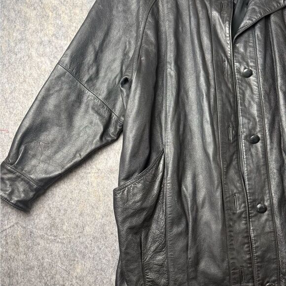 Fitz Wright Leather Jacket Womens Size XL Black 100% Leather *see description* - Picture 8 of 13